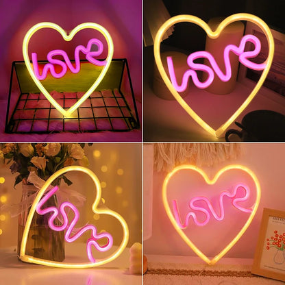 Herz "Love" LED-Leuchtreklame